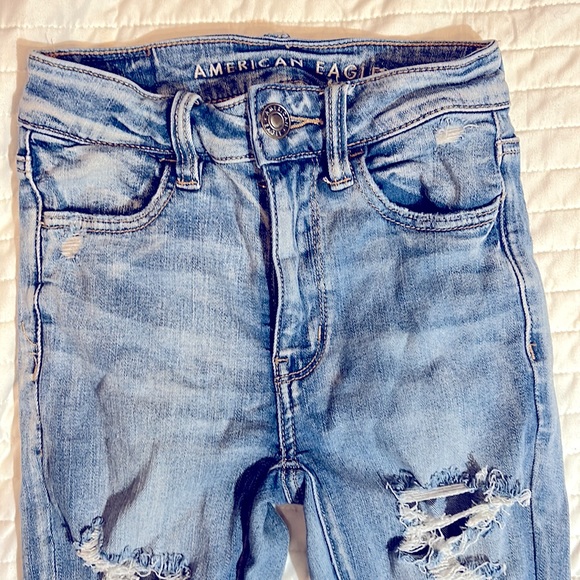 American Eagle High Rise Distressed Jean Jeggings - Picture 2 of 6